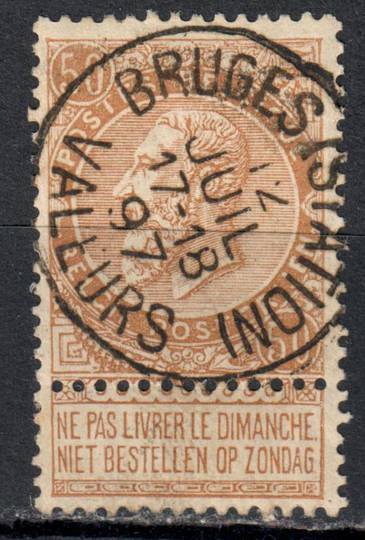 BELGIUM 1893 50c Yellow-Brown. Nice postmark. - 71251 - Used