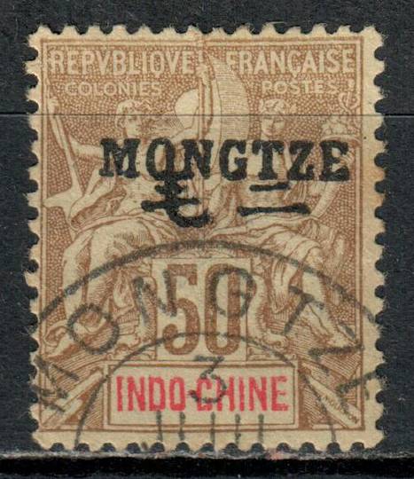 INDO-CHINESE POST OFFICES IN MONGTZE 1906 50c brown good perfs and centering - 71256 - VFU