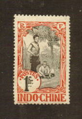 INDO-CHINA 1907 Definitive 1f with hinge remains.Good perfs - 71272 - Mint