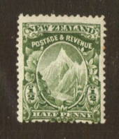 NEW ZEALAND 1898 Pictorial ½d Mt Cook Deep Yellow-Green on Thin Hard Cowan Paper. Watermark 43. - 71278 - LHM