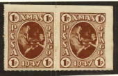 NEW ZEALAND 1947 PSSA Otago 1d Brown. Nice corner pair. - 71283 - UHM