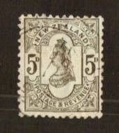 NEW ZEALAND 1882 Victoria 1st Second Sideface 5d Olive-Black. Perf 12x11½. Very fine copy. - 71284 - VFU