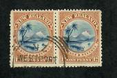 NEW ZEALAND 1898 Pictorial 1d Taupo. London Print. Nice pair. - 71287 - VFU