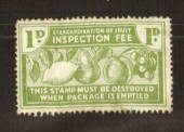 NEW ZEALAND Fruit Inspection Fee 1d Green. - 71292 - Mint
