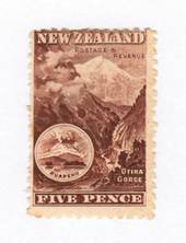 NEW ZEALAND 1898 Pictorial 5d Brown. London Print. - 71293 - LHM