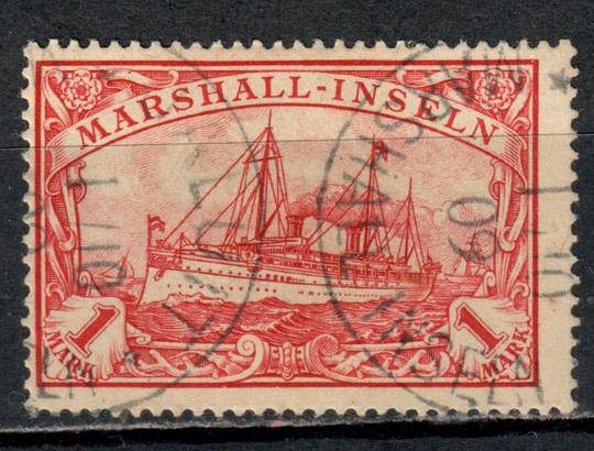 MARSHALL ISLANDS 1901 Definitive 1 mark with Jaluit CDS expertised twice on reverse by Richter and Stolov. - 71356 - VFU