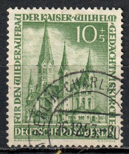WEST BERLIN 1953 Kaiser Wilhelm Memorial Church Reconstruction Fund. 10pf + 5pf Green. - 71371 - FU