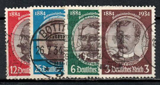 GERMANY 1934 Colonizers Jubilee. Set of 4. - 71373 - Used