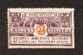 NEW ZEALAND 1926 Express Delivery. Cowan paper. Perf 14x14.1/4. Small adhesion in addition to the hinge remnant. Very nice copy.