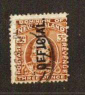 NEW ZEALAND 1915 Edward 7th Official 3d Brown. Rare perf 14 x 13½ . Off centre and with some blunt perfs. SG O74a. - 71387 - Use