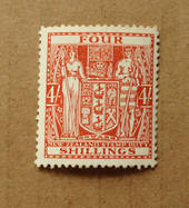 NEW ZEALAND 1931 Arms 4/- Red. - 71395 - UHM