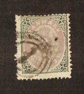 DENMARK 1870 3sk Pale Reddish Purple and Grey. Centred north. Blunt perf at left. Cancel #1. - 71409 - FU