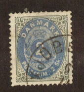 DENMARK 1870 2sk Dull Ultramarine and Grey. Small thin. - 71411 - Used