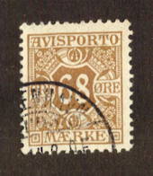 DENMARK 1907 Newspaper stamp. 68 ore Brown. One short perf at top. Otherwise very fine. - 71417 - FU