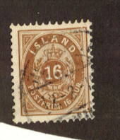 ICELAND 1896 16 aur Brown. A very nice copy. Fresh and clean. - 71420 - FU