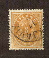 ICELAND 1882 3c brownish ochre. Well centred. Good perfs - 71421 - VFU