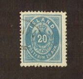 ICELAND 1891. 20aure greenish blue.fresh and clean. Good perfs. No thins - 71422 - VFU