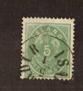 ICELAND 1884. 5 aure Dull Green. Nice clear cancel. Perf 14 x 13.5. Scott #16 Cat $US11.00. - 71434 - VFU