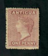 ANTIGUA 1863 Victoria 1st Definitive 1d Rosy Mauve. Watermark Small Star. Rough perf. - 71463 - MNG
