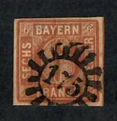 BAVARIA 1849 Definitive 6k Brown. Four margins. Postmark 175. - 71476 - Used