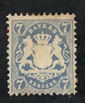 BAVARIA 1870 Definitive with Watermark Wider Mesh (W5) 7k Pale Blue. Perf 11.5. Excellent copy. - 71478 - VFU