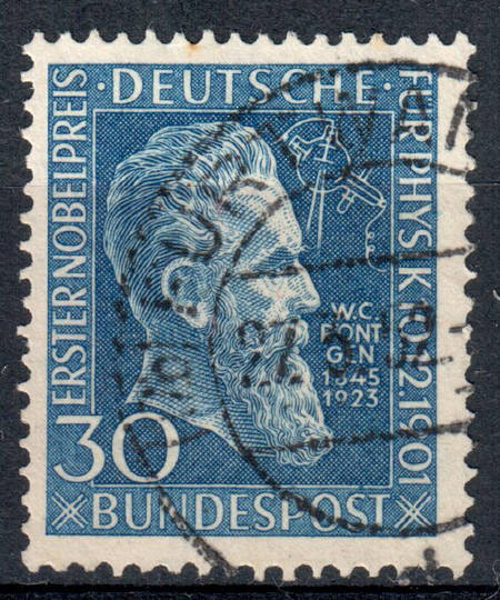 WEST GERMANY 1951 50th Anniv of the Award to Rontgen of the first Nobel Prize for Physics. - 71496 - FU