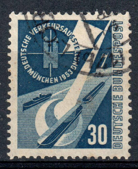 WEST GERMANY 1953 Transport Exhibition Munich. 30 pf Deep Blue. - 71498 - FU