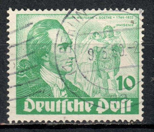 WEST BERLIN 1949 Bicentenary of the Birth of Goethe 10pf Green. - 71503 - Used