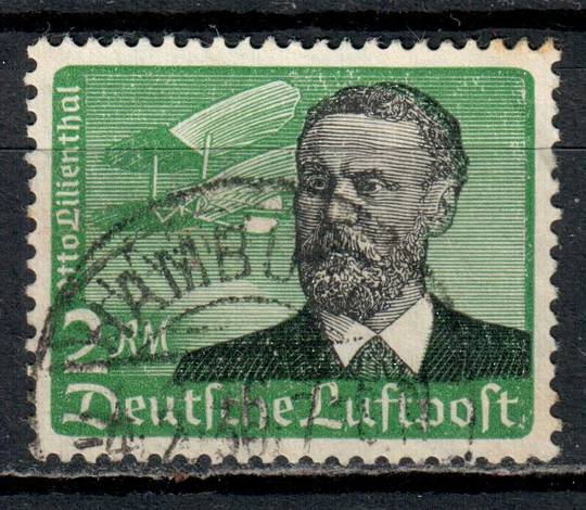 GERMANY 1934 Air. 2m Black and Green. Otto Lilienthal. Good perfs. - 71507 - Used