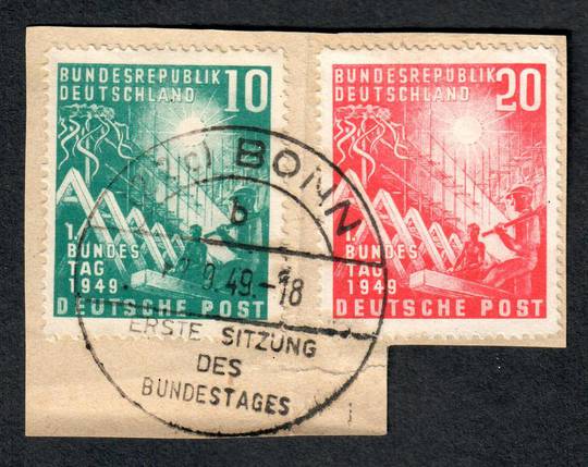 WEST GERMANY 1949 Opening of the West Gernman Parliament. Set of 2. - 71513 - VFU