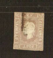 AUSTRIA 1858 Newspaper stamp. Cut close. Priced accordingly. - 71527 - Used