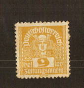 AUSTRIA 1920 Newspaper 9h Yellow-Bistre. Unofficially perforated. - 71529 - Mint