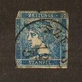 AUSTRIA 1851 Newspaper (0.6k) Blue. Type 2 with well formed G, (refer SG catalogue). Average copy.Two dull corners. - 71534 - Us