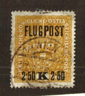 AUSTRIA 1918 Air overprint 2.50k on 3k Ochre. White paper. - 71538 - Used