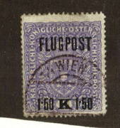 AUSTRIA 1918 Air overprint 1.50k on 2k Mauve. White paper. - 71539 - Used