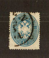 AUSTRIA 1863 10k Blue. Centered north. - 71547 - Used