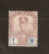 JOHORE 1922 Definitive 10c Dull Purple and Blue. - 71569 - Mint