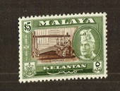 KELANTAN 1957 Definitive $5.00 Brown and Bronze-Green. Sultan Ibrahim. Perf 12.1/2. - 71570 - UHM