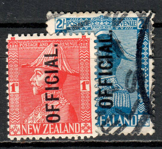 NEW ZEALAND 1926 Geo 5th Admirals Official. Set of 2. - 71601 - GU