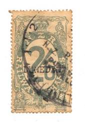 NEW ZEALAND 1925 Fiscal Railways Charges 2/6 Grey from Dunedin. - 71644 - Used