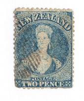 NEW ZEALAND 1862 Full Face Queen 2d Dull Deep Blue. Perf 13. No Watermark. Richardson print. Tiny thin barely noticeable. In oth