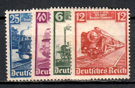 GERMANY 1935 Centenary of the German Railways. Set of 4. - 71894 - LHM