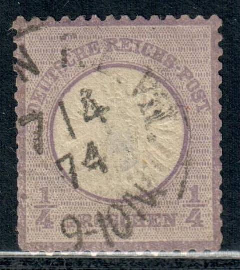 GERMANY 1872 Definitive Thaler Currency Large Shield ¼g Purple. - 71897 - FU