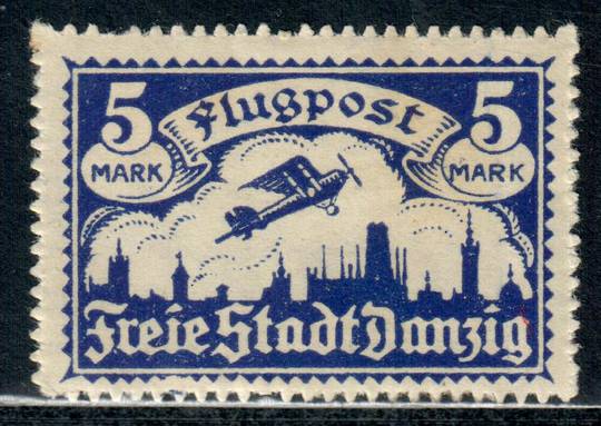 DANZIG 1921 Air 5m Blue-Violet. Watermark Sideways. Refer David. - 71898 - Mint