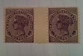 NEW ZEALAND 1882 Victoria 1st Second Sideface 2d Mauve. Perf 11 Gutter Pair. No Watermark. - 71914 - LHM