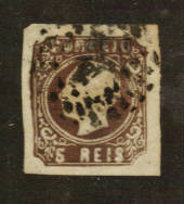 PORTUGAL 1862 Definitive 5r Brown. Imperf. Four very clear margins. - 71940 - Used