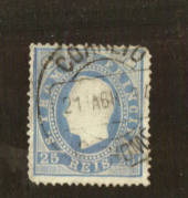 ST THOMAS et PRINCIPE 1887 Definitive 25r in Blue. Not listed. Unique? Dull corner. - 71947 - Used