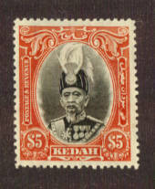 KEDAH 1937 Definitive $5 Black and Red. - 71954 - Mint