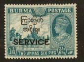 BURMA 1947 Interim Burmese Government Official 2a6p Greenish Blue. - 71967 - LHM