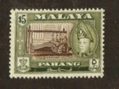 PAHANG 1957 Definitive $5 Brown and Bronze-Green. Perf 13x12½. - 71969 - UHM